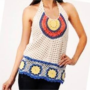 XXI Size Small Petite Crochet Halter‎ Top 100% Cotton